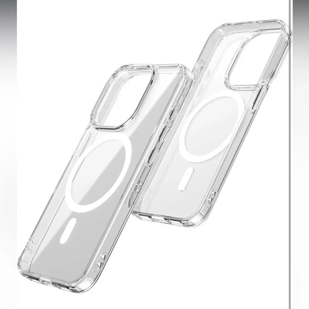 iPhone 15 Pro Case Clear with MagSafe 2 Pack Never Yellow Shockproof Durable E2